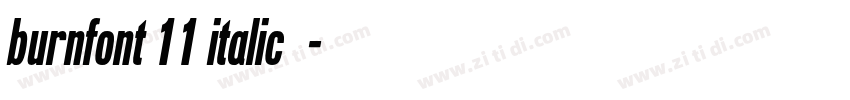 burnfont 11 italic激字体转换